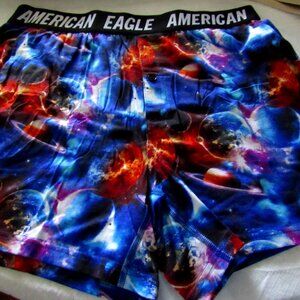 AMERICAN EAGLE FLEX BOXERS MEDIUM 32"-34" WAIST GALAXY 4" INSEAM HOLIDAY GIFT